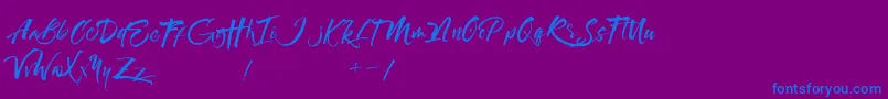 Maximaz Font – Blue Fonts on Purple Background