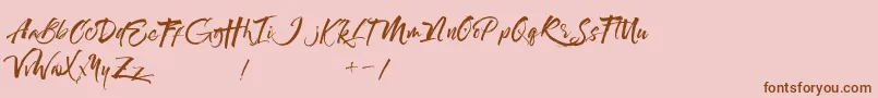 Maximaz Font – Brown Fonts on Pink Background