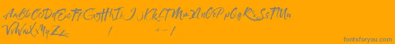 Maximaz Font – Gray Fonts on Orange Background