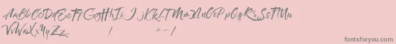 Maximaz-Schriftart – Graue Schriften auf rosa Hintergrund