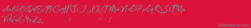 Maximaz Font – Gray Fonts on Red Background