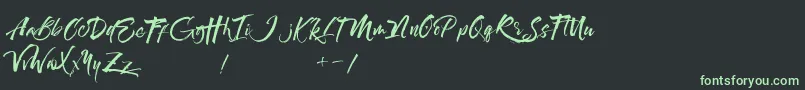 Maximaz Font – Green Fonts on Black Background