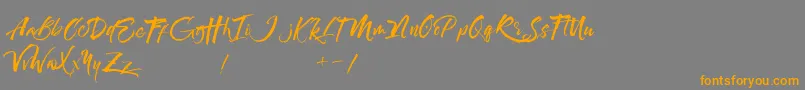 Maximaz Font – Orange Fonts on Gray Background