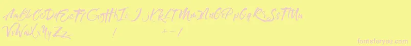 Maximaz Font – Pink Fonts on Yellow Background