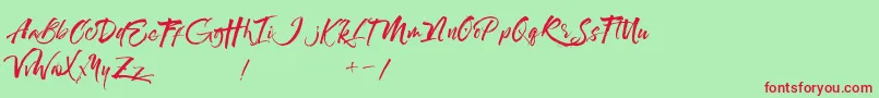 Maximaz Font – Red Fonts on Green Background