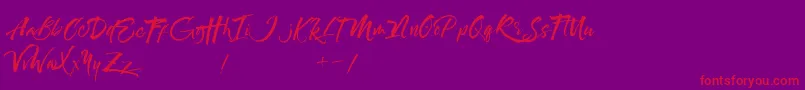 Maximaz Font – Red Fonts on Purple Background