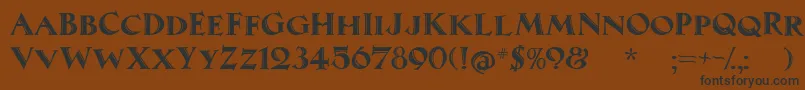 MaximilianAntiquaSmallCaps Font – Black Fonts on Brown Background