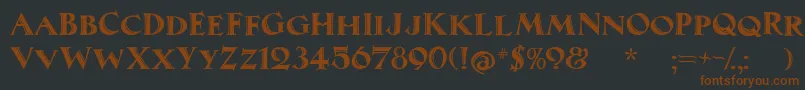 MaximilianAntiquaSmallCaps Font – Brown Fonts on Black Background