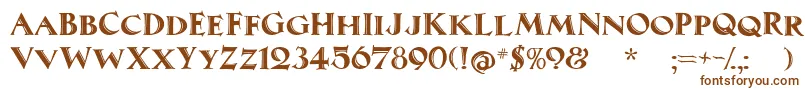 MaximilianAntiquaSmallCaps Font – Brown Fonts on White Background