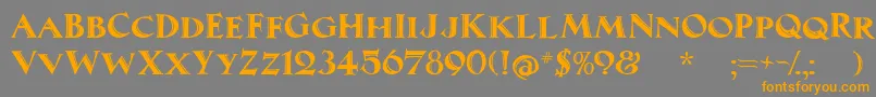 MaximilianAntiquaSmallCaps Font – Orange Fonts on Gray Background