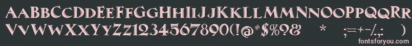 MaximilianAntiquaSmallCaps Font – Pink Fonts on Black Background