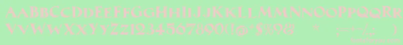 MaximilianAntiquaSmallCaps Font – Pink Fonts on Green Background