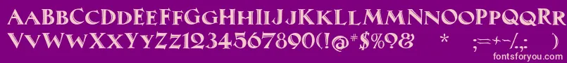 MaximilianAntiquaSmallCaps Font – Pink Fonts on Purple Background