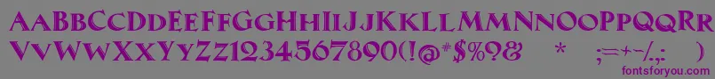 MaximilianAntiquaSmallCaps Font – Purple Fonts on Gray Background