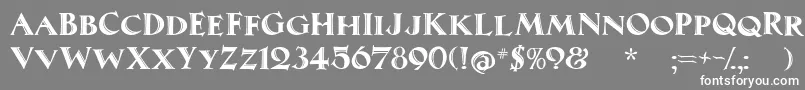 MaximilianAntiquaSmallCaps Font – White Fonts on Gray Background