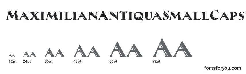 MaximilianAntiquaSmallCaps Font Sizes