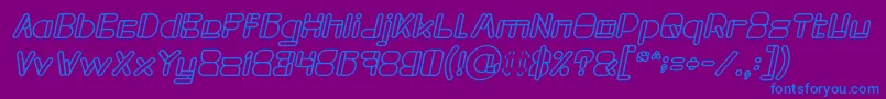 fuente MAXIMUM KILOMETER Bold Italic – Fuentes Azules Sobre Fondo Morado