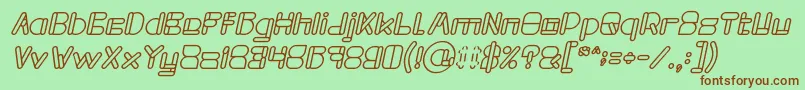 MAXIMUM KILOMETER Bold Italic Font – Brown Fonts on Green Background