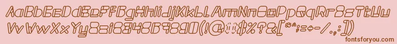 MAXIMUM KILOMETER Bold Italic Font – Brown Fonts on Pink Background