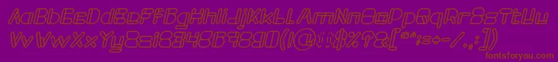 MAXIMUM KILOMETER Bold Italic-fontti – ruskeat fontit violetilla taustalla