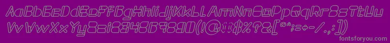 Шрифт MAXIMUM KILOMETER Bold Italic – серые шрифты на фиолетовом фоне