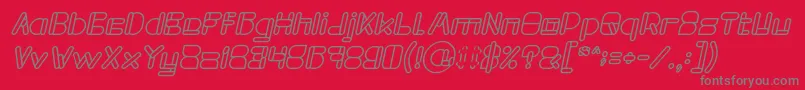 fuente MAXIMUM KILOMETER Bold Italic – Fuentes Grises Sobre Fondo Rojo