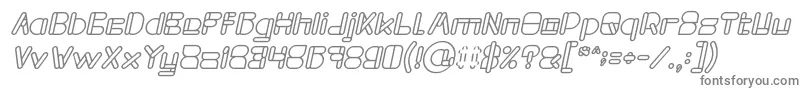 Fonte MAXIMUM KILOMETER Bold Italic – fontes cinzas em um fundo branco