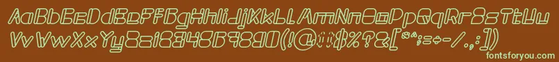 MAXIMUM KILOMETER Bold Italic Font – Green Fonts on Brown Background