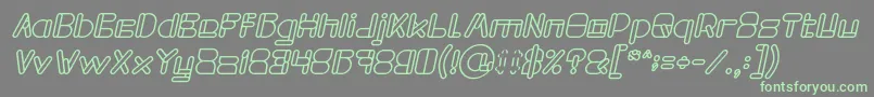 Fonte MAXIMUM KILOMETER Bold Italic – fontes verdes em um fundo cinza