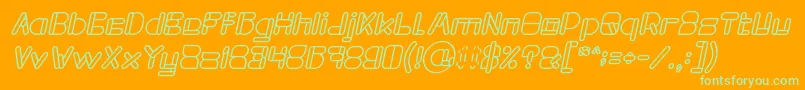 MAXIMUM KILOMETER Bold Italic Font – Green Fonts on Orange Background