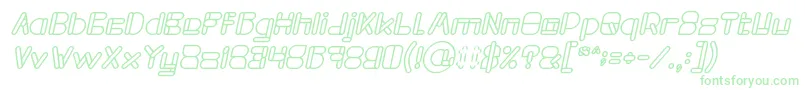 Fonte MAXIMUM KILOMETER Bold Italic – fontes verdes em um fundo branco