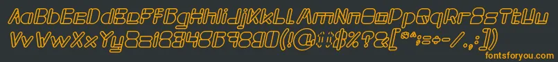 MAXIMUM KILOMETER Bold Italic Font – Orange Fonts on Black Background