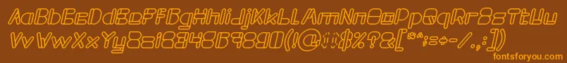 MAXIMUM KILOMETER Bold Italic Font – Orange Fonts on Brown Background