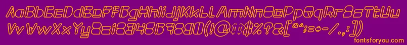 fuente MAXIMUM KILOMETER Bold Italic – Fuentes Naranjas Sobre Fondo Morado