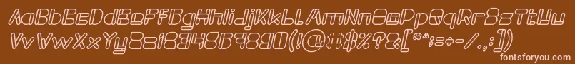 MAXIMUM KILOMETER Bold Italic Font – Pink Fonts on Brown Background