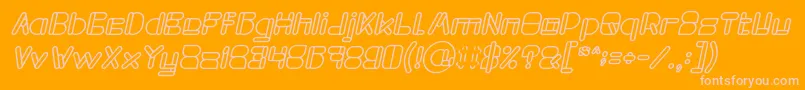 MAXIMUM KILOMETER Bold Italic Font – Pink Fonts on Orange Background