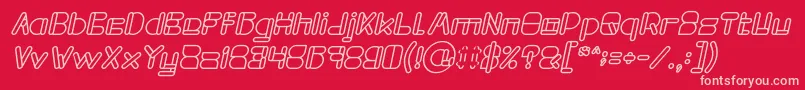 MAXIMUM KILOMETER Bold Italic Font – Pink Fonts on Red Background