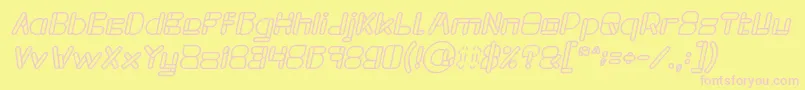 MAXIMUM KILOMETER Bold Italic Font – Pink Fonts on Yellow Background