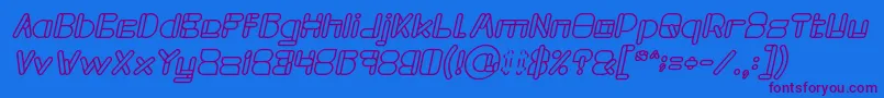 Шрифт MAXIMUM KILOMETER Bold Italic – фиолетовые шрифты на синем фоне