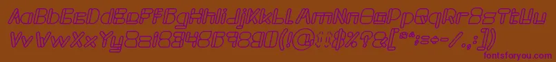 MAXIMUM KILOMETER Bold Italic Font – Purple Fonts on Brown Background
