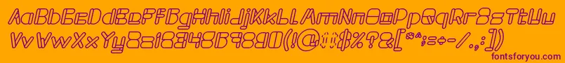MAXIMUM KILOMETER Bold Italic Font – Purple Fonts on Orange Background