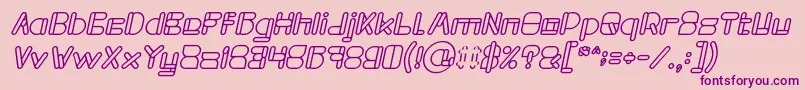 MAXIMUM KILOMETER Bold Italic Font – Purple Fonts on Pink Background