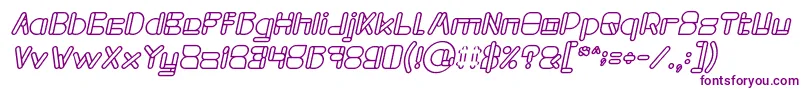 MAXIMUM KILOMETER Bold Italic-fontti – violetit fontit