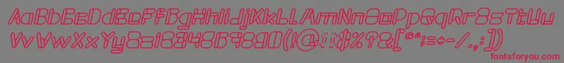 MAXIMUM KILOMETER Bold Italic Font – Red Fonts on Gray Background