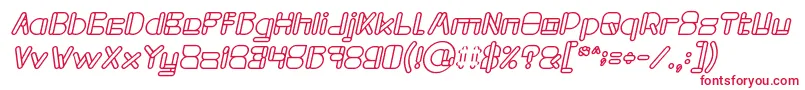 MAXIMUM KILOMETER Bold Italic Font – Red Fonts on White Background