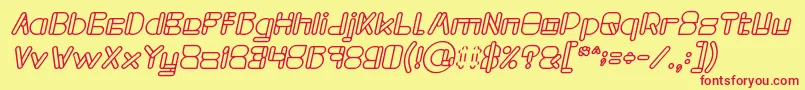 MAXIMUM KILOMETER Bold Italic Font – Red Fonts on Yellow Background