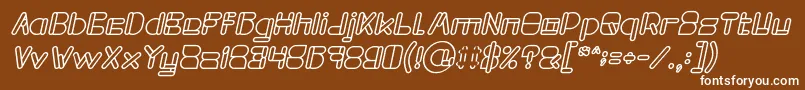 MAXIMUM KILOMETER Bold Italic Font – White Fonts on Brown Background