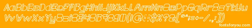 MAXIMUM KILOMETER Bold Italic Font – White Fonts on Orange Background