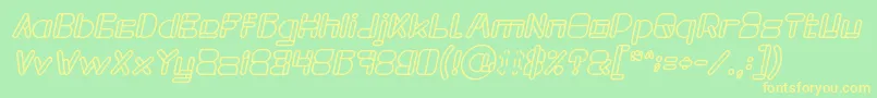 MAXIMUM KILOMETER Bold Italic Font – Yellow Fonts on Green Background