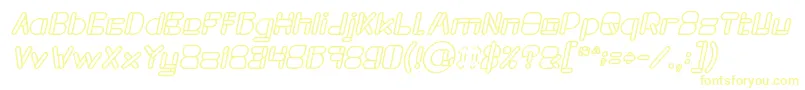 MAXIMUM KILOMETER Bold Italic Font – Yellow Fonts on White Background